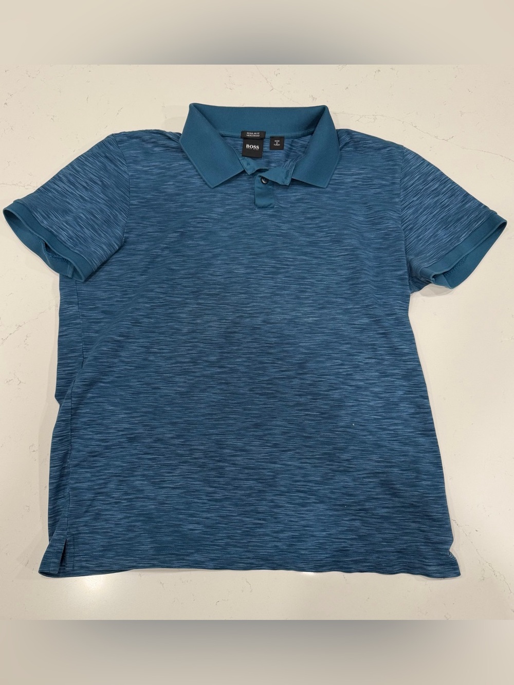 Hugo Boss Men’s Blue Mercerised Polo - XL
